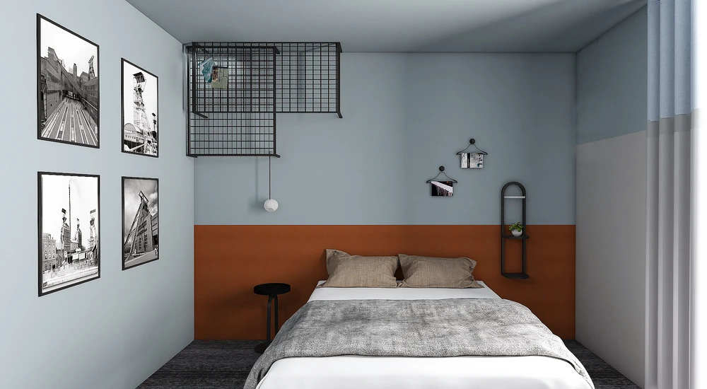 Hotelzimmer mit Doppelbett